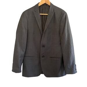 John Varvatos USA Blazer Sport Coat 38R Wool Polka Dot Black Gray Half Lined